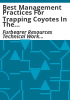 Best_management_practices_for_trapping_coyotes_in_the_eastern_United_States